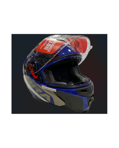 CASCO FIBRA GIGA SEALS NEGRO/ROJO/BLANCO MATE TALLA L