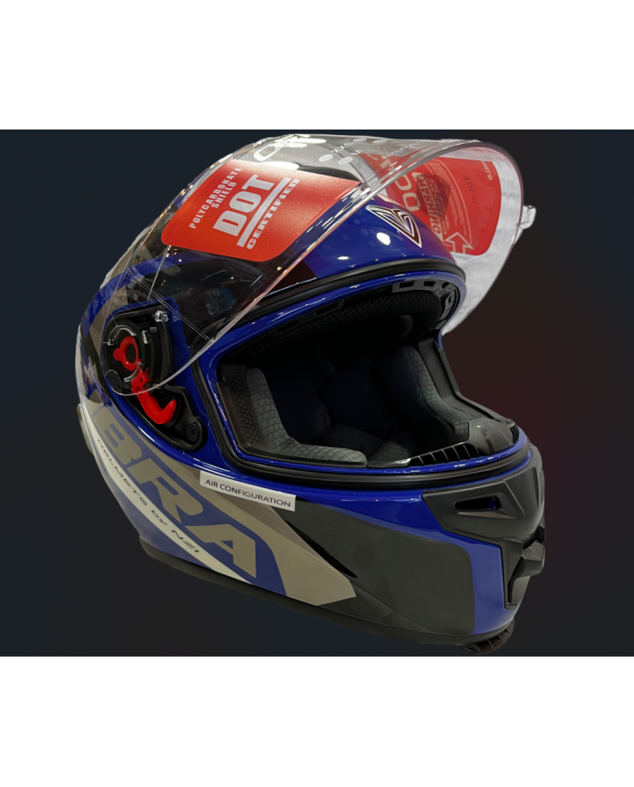 CASCO FIBRA GIGA SEALS NEGRO/ROJO/BLANCO MATE TALLA L