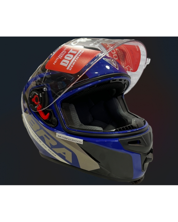 CASCO FIBRA GIGA SEALS NEGRO/ROJO/BLANCO MATE TALLA L
