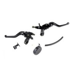 MANIJAS RACING C/BOMBA UNIVERSAL CNC NEGRO GDM