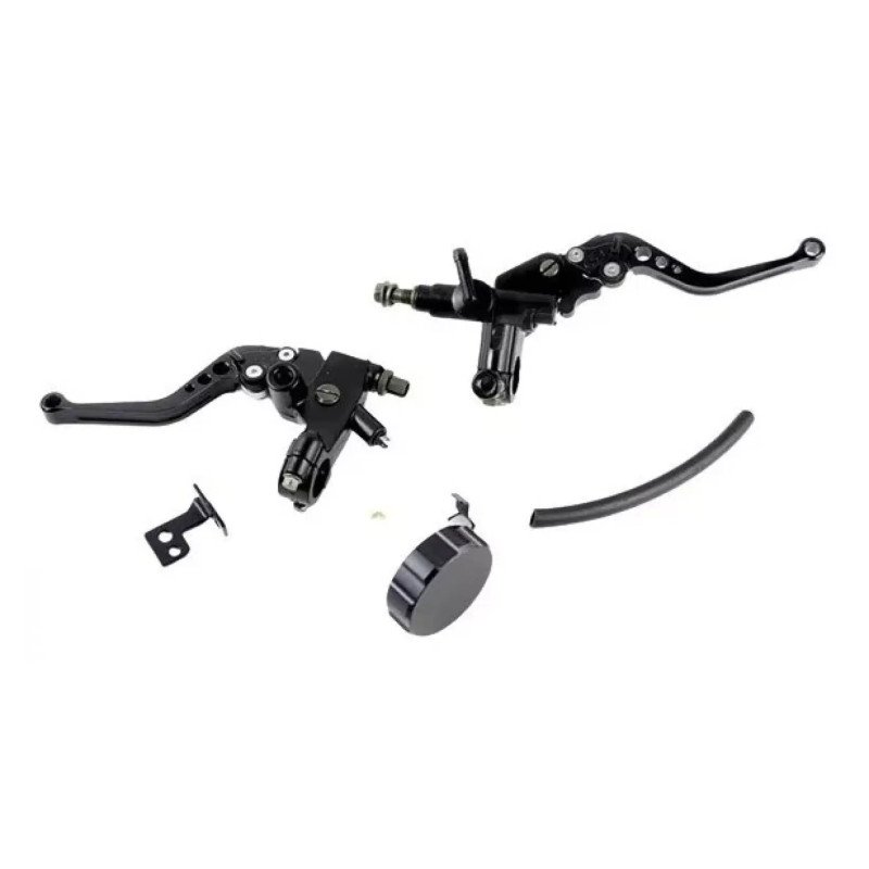 MANIJAS RACING C/BOMBA UNIVERSAL CNC NEGRO GDM