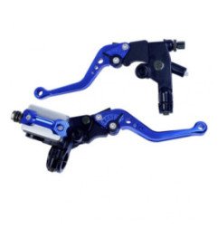 MANIJAS RACING C/BOMBA UNIVERSAL CNC AZUL GDM