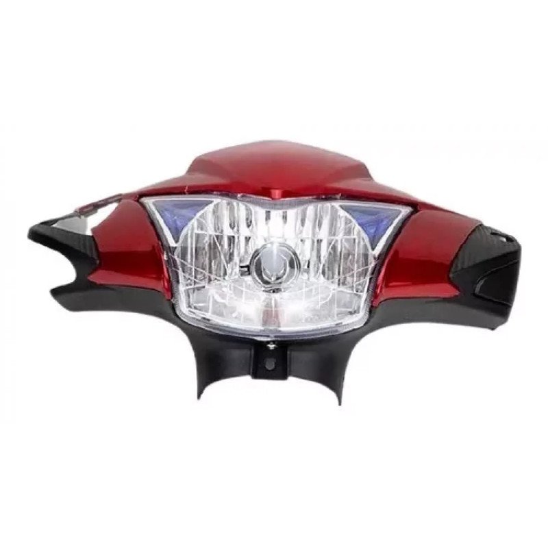 CARENAJE COMPLETO FAROS+TABLERO WAVE C100-110 NEGRO-ROJO