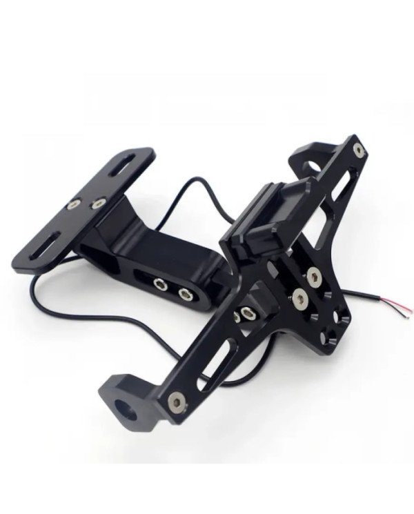 PORTA PLACA C/LED ALUMINIO C/DIRECCIONAL NEGRO GDM