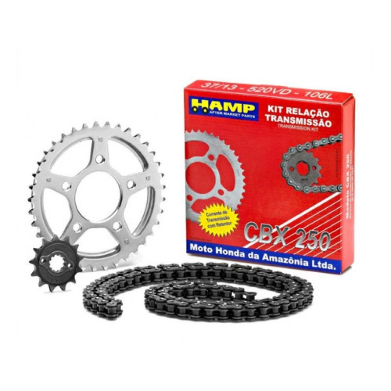 KIT ARRASTRE 520-O-106L-37T-13T HONDA CBX-TWISTER 250CC BRASIL-HONDA