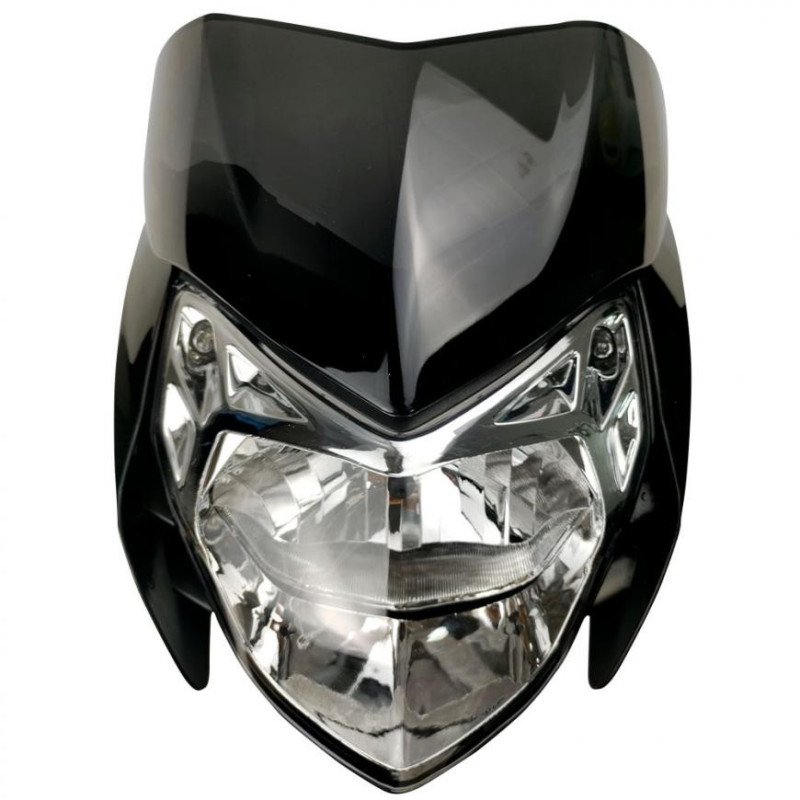 MASCARA+FARO CUADRADO GL125 MOTOTAXI NEGRO HGJ