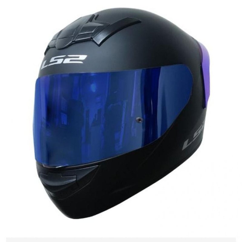 CASCO LS2 NS352 INTEGRAL VISOR/BLUE NEGRO/MATE XL