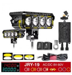 FARO EXPLORADOR 4-LED (2PZA) C/RAMAL+SWITCH 140W-30000LM DUAL ULTRA POTENTE MOTOLED