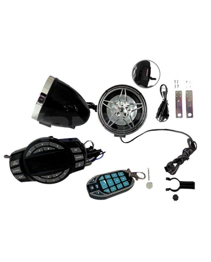 RADIO C/BLUETOOTH NO.4 C/PANTALLA+CONTROL NEGRO YZU