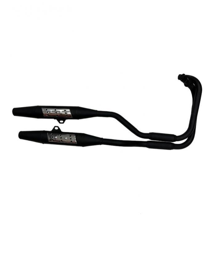 TUBO ESCAPE CHOOPER NEGRO 2PZA RTM