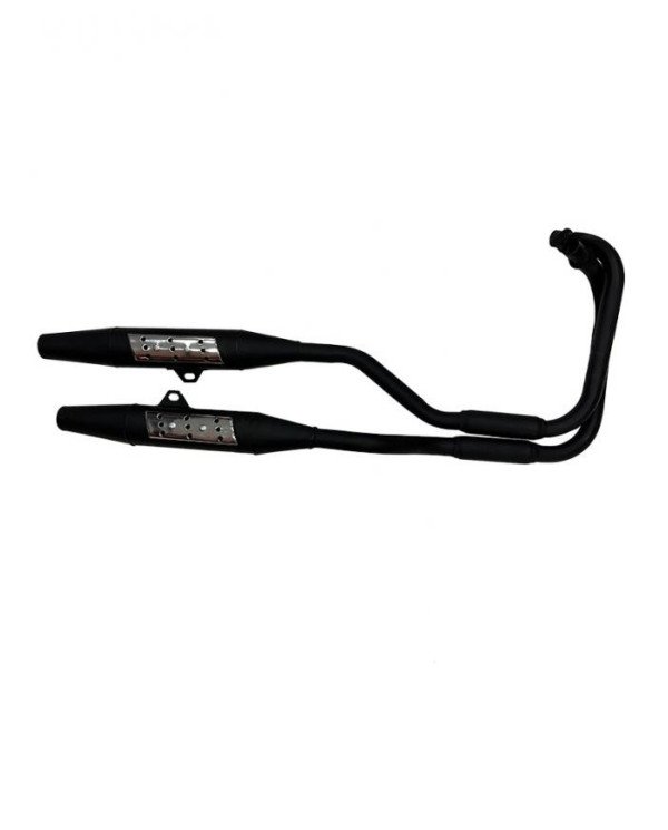 TUBO ESCAPE CHOOPER NEGRO 2PZA RTM