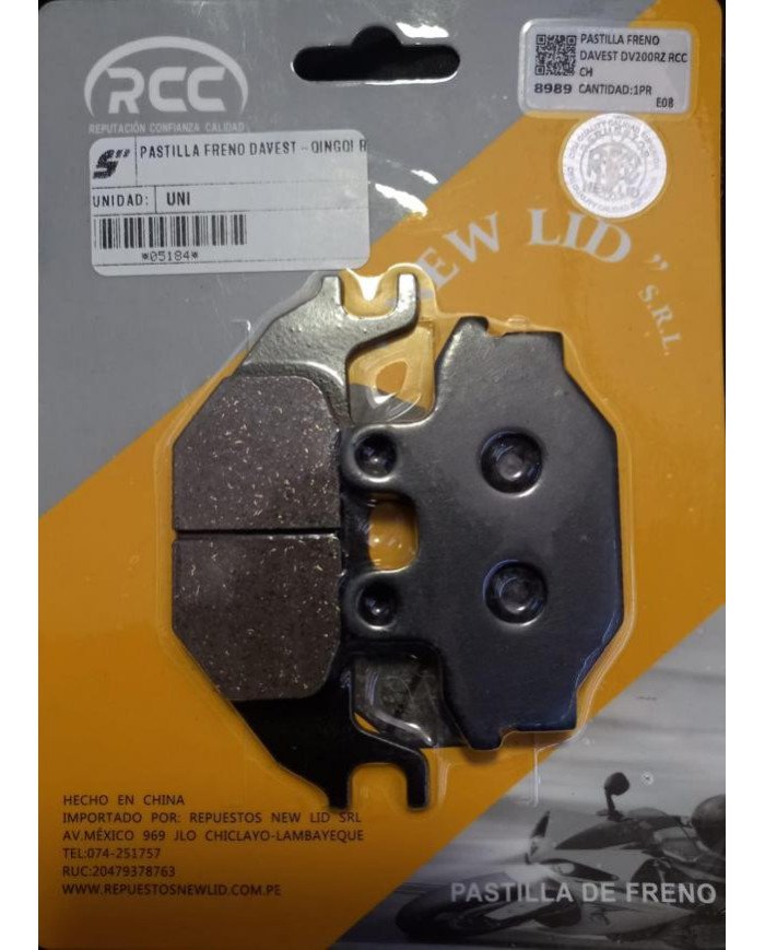 PASTILLA FRENO DAVEST-QINGQI RCC