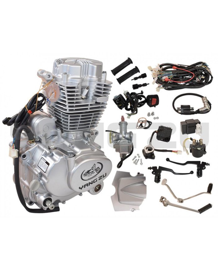 MOTOR MARCA YANG ZU CG150 EJE DOBLE FUNCIÓN VARILLERO AIRE C/ACCESORIOS(149CC,62MM)(ESP.8MM)(54321N)ALUMINIO 162FMJR1222961