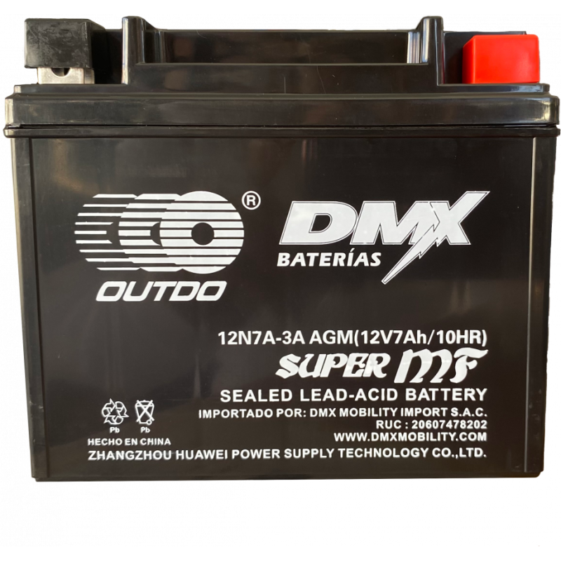 BATERIA 12V 12N7A-3A SECA DELGADA OUTDO (YB7BL-BS)