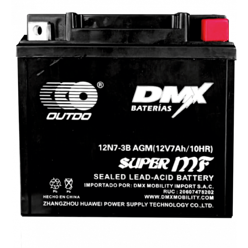 BATERIA 12V 12N7-3B SECA GRUESA OUTDO (YB7L-BS)