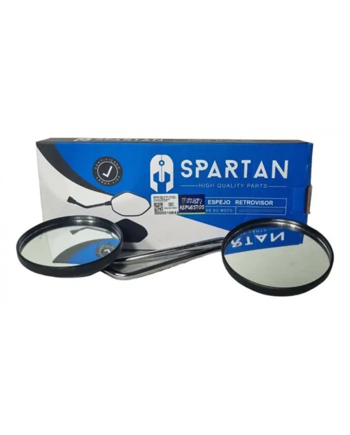 ESPEJO REDONDO 10MM RX100 NEGRO SPARTAN