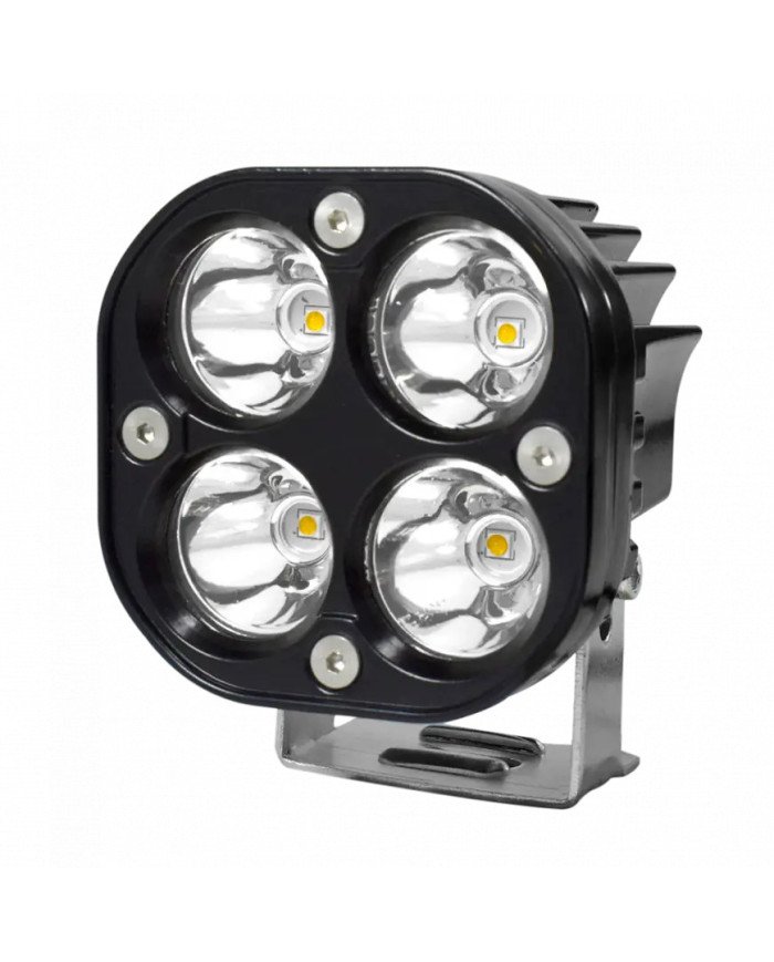 FARO NEBLINERO LED 4 PUNTOS NEGRO-ROJO BJR