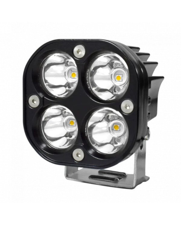 FARO NEBLINERO LED 4 PUNTOS NEGRO-ROJO BJR