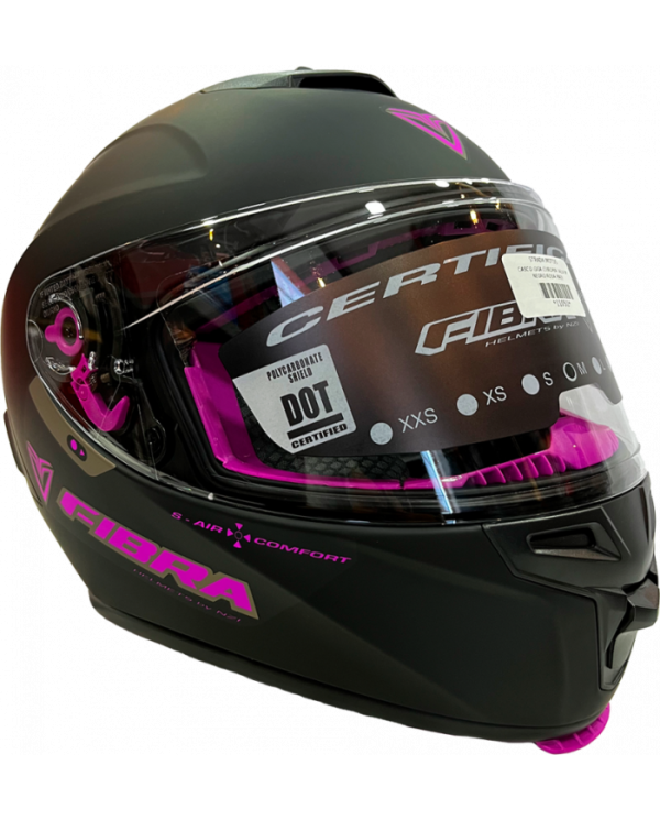 CASCO FIBRA GIGA CHROMA TALLA M NEGRO/ROSA MATE