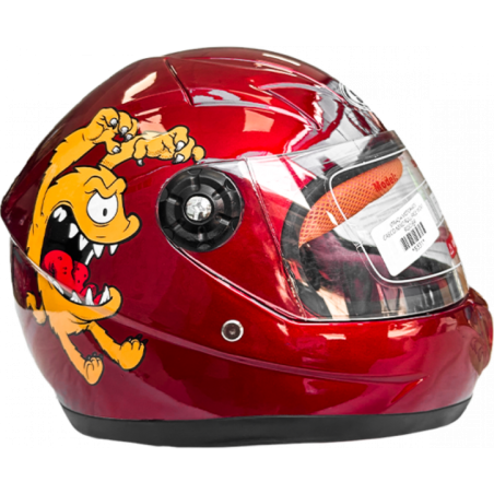 CASCO NIÑO FULL FACE MON1 ROJO BJR