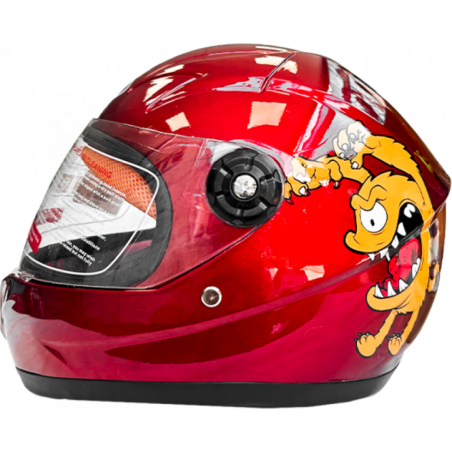 CASCO NIÑO FULL FACE MON1 ROJO BJR