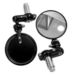 ESPEJO REDONDO CAFFE-RACER ARTICULADO PLATA GDM