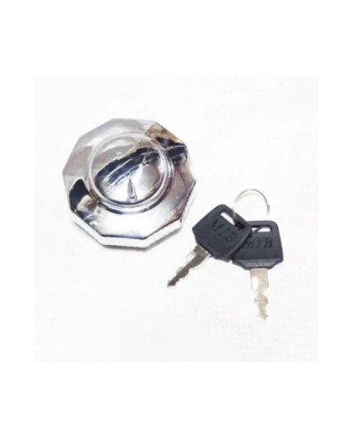 TAPA TANQUE C/LLAVE CROMADO CB125/CG125 CH