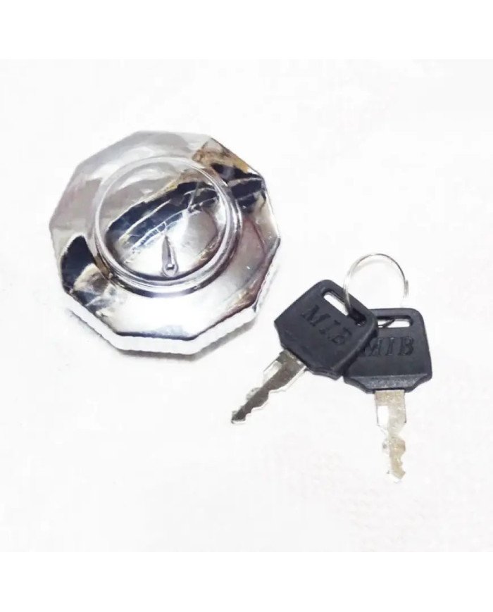 TAPA TANQUE C/LLAVE CROMADO CB125/CG125 CH