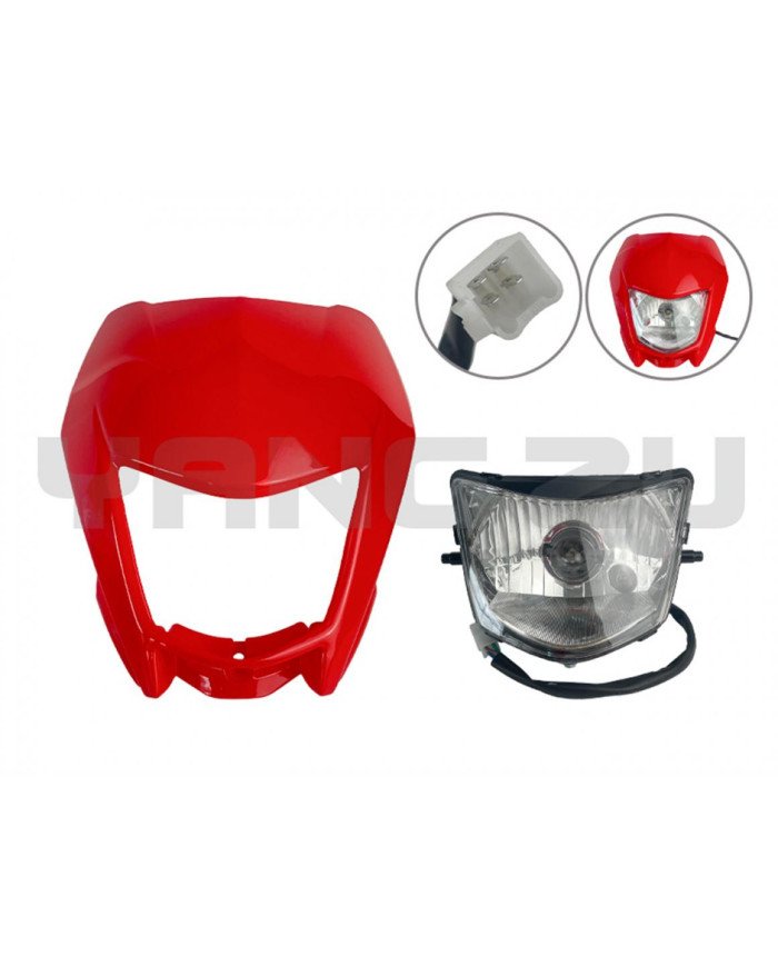 MASCARA+FARO BROSS-8A X-TREMO ROJO