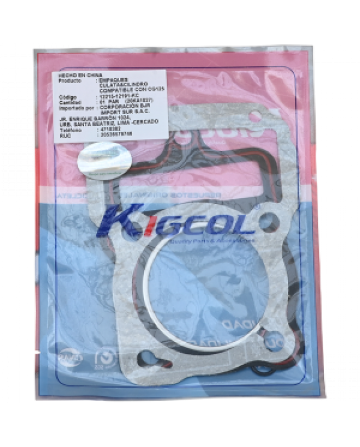 EMPAQUE A CABEZAL SB250 METAL (3HOJAS METAL) KIGCOL