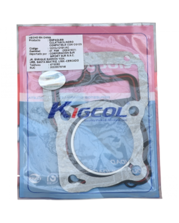 EMPAQUE A CABEZAL SB250 METAL (3HOJAS METAL) KIGCOL