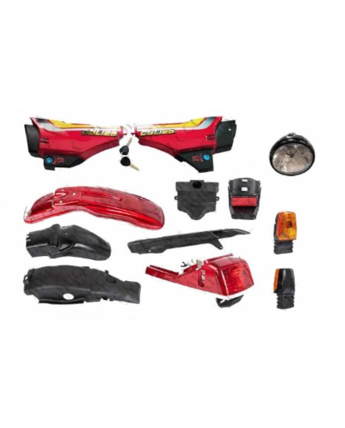 CARENAJE KIT CGL125 C/FARO REDONDO ROJO