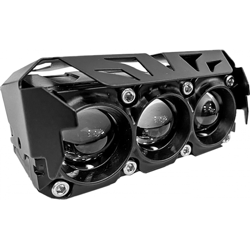 FARO EXPLORADOR TRIPLE 40W ALTA-BAJA C/SWICH+BASE  KGL