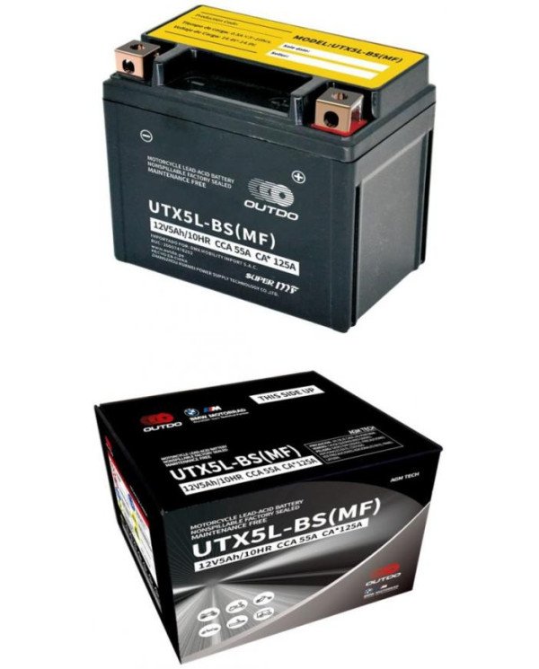 BATERIA 12V YTX5L-BS SECA OUTDO (UTX5L-BS)