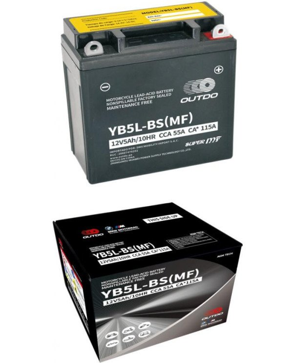 BATERIA 12V 12N5-3B SECA OUTDO (YB5L-BS)