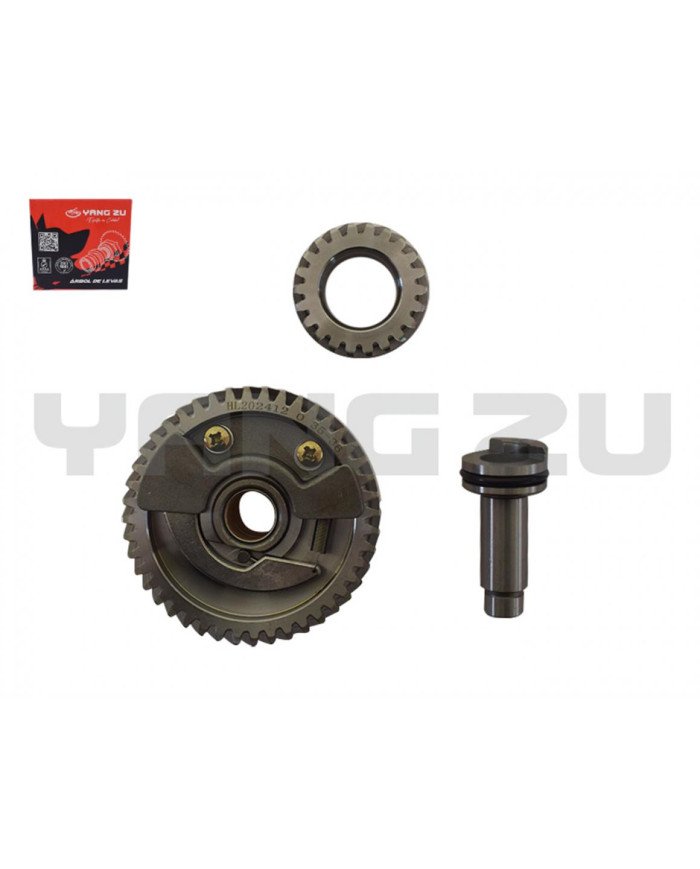 ARBOL EJE LEVAS  CG-YX 300 C/DESCOMPRESOR Y PIÑON  YZ