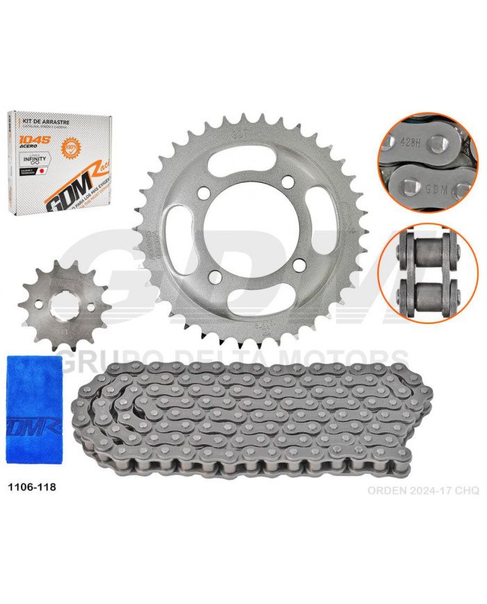KIT ARRASTRE 428H 124L-38T-14T STORM-CGL125 OEM GDMR
