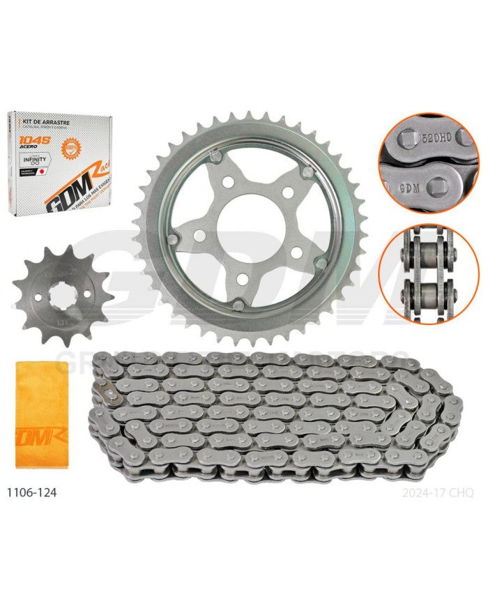 KIT ARRASTRE OEM XL200 520HO-120L 42T/13T INFINITY	GDM