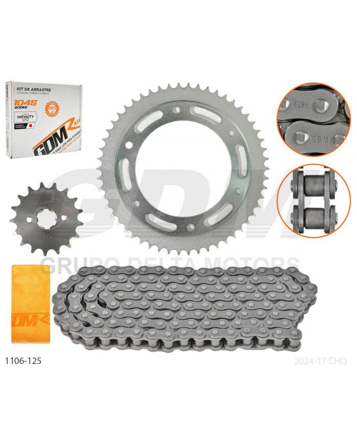 KIT ARRASTRE OEM XR125 428H-132L 54T/17T INFINITY	GDM
