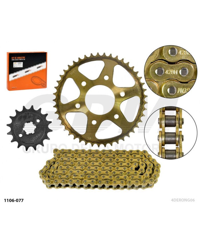 KIT ARRASTRE PULSAR200 428H-132L 45T/16T GDM
