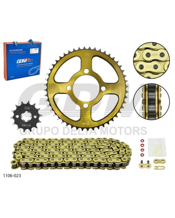 KIT ARRASTRE 428H-132L 48T/14T XTZ125 OEM GDMR