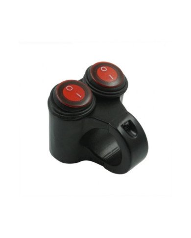 BOTON INTERRUPTOR ALUM P/EXPLORADORA DOBLE ROJO   RCC