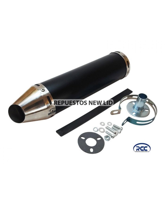 TUBO ESCAPE SILENCIADOR UNIV. MATE TIPO PEZ