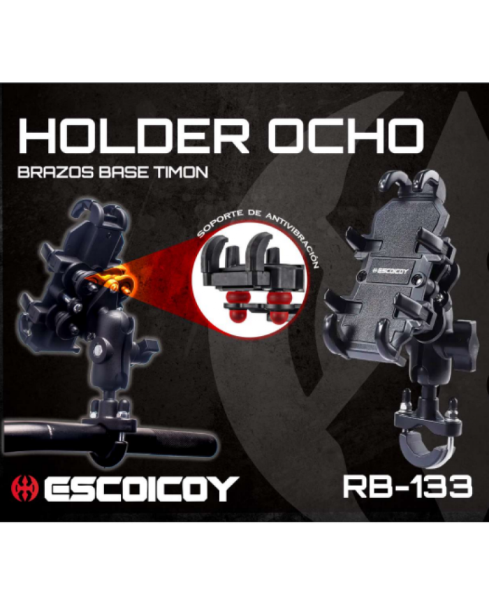 PORTA CELULAR ANTIVIBRACION 8 BRAZOS ESCOICOY