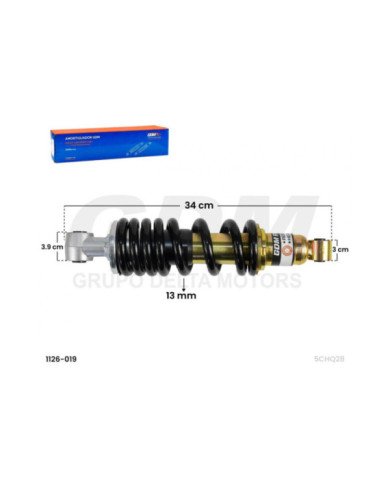 AMORTIGUADOR MONOSHOCK BROSS/XR150L C/R REFORZADO NEGRO GDM