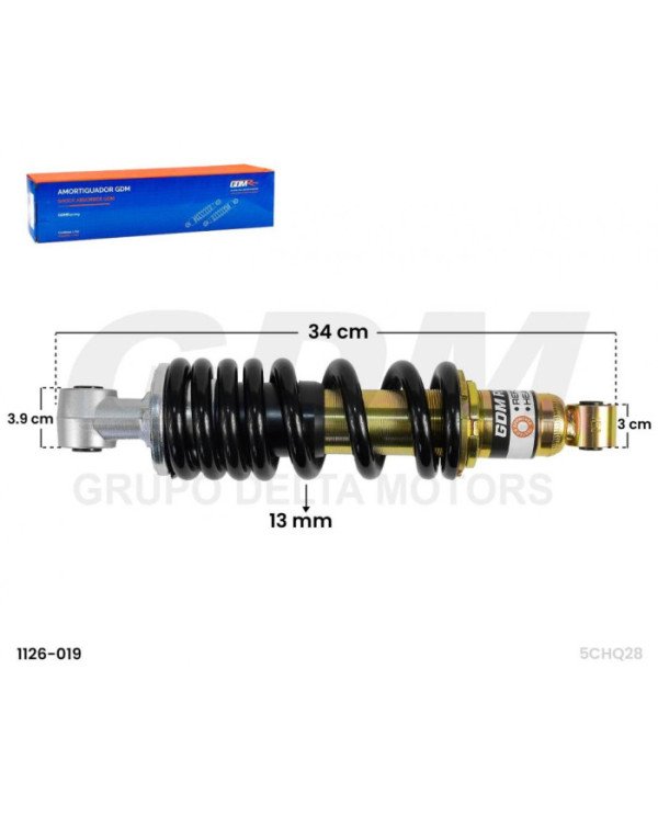 AMORTIGUADOR MONOSHOCK BROSS/XR150L C/R REFORZADO NEGRO GDM