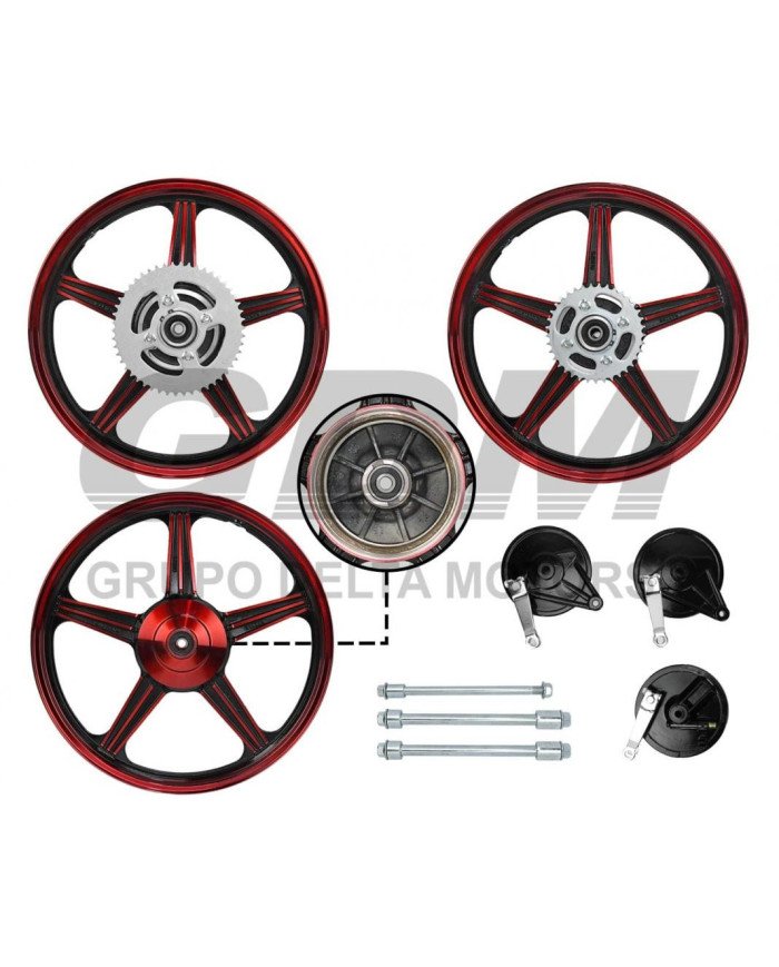 ARO ALUMINIO POST 2.15X18 TAMBOR ESTRELLA ROJO GDM