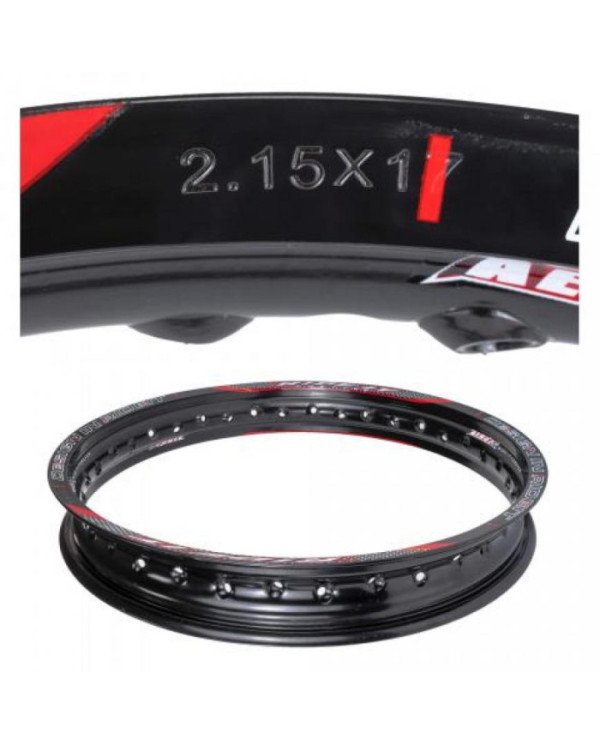 ARO ALUMINIO 2.15-17 C/CALCOMANIA NEGRO/ROJO BJR