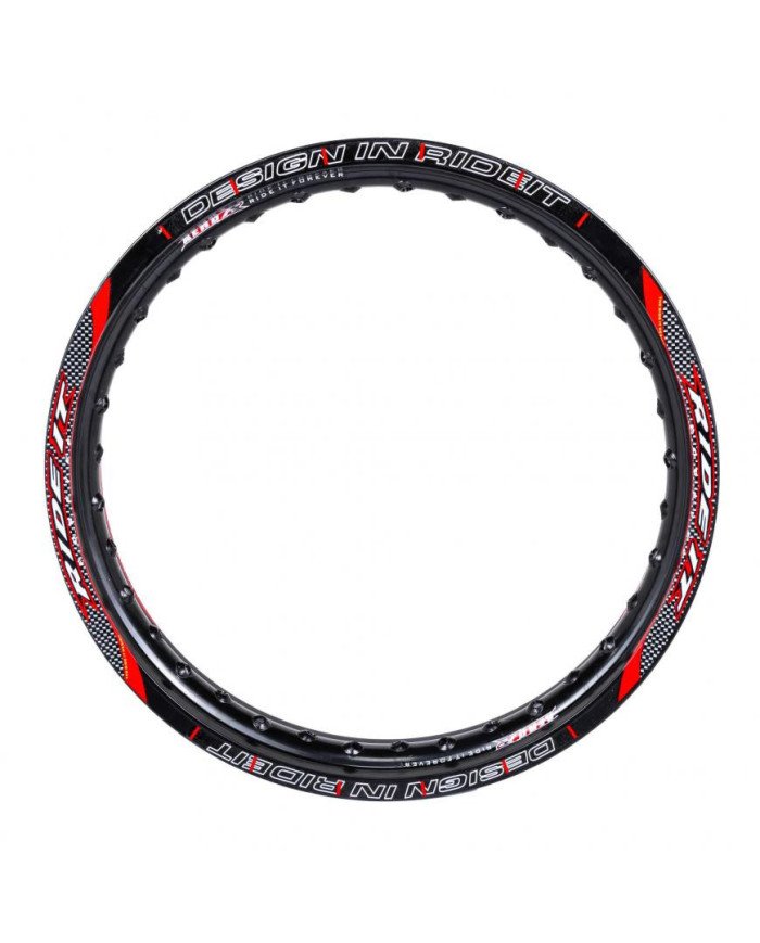 ARO ALUMINIO 2.15-17 C/CALCOMANIA NEGRO/ROJO BJR