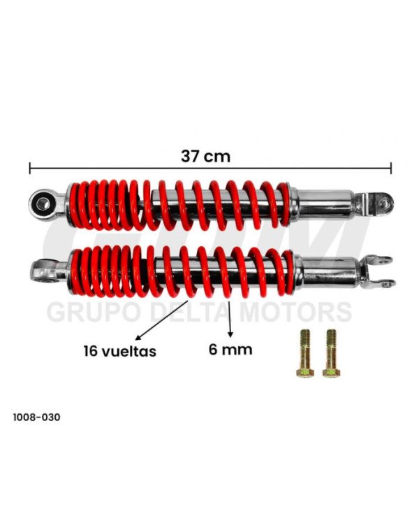 AMORTIGUADOR POST SCOOTER ITALIKA ROJO GDM